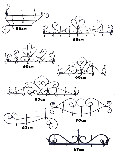 Вешалка в прихожую настенная ковка