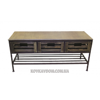 Скамья для прихожей на 1 полку и 3 ящика, линия "Орех" 005/DP13/1414