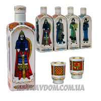 Музыкальная фарфоровая бутылка в наборе "Киевские князья"
