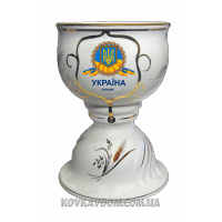 Музыкальный фарфоровый кубок малый "Украина. Геральдика"