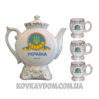 Музыкальный фарфоровый чайный сервиз "Украина. Геральдика"