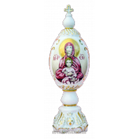 Фарфоровое декоративное яйцо "Богородица"