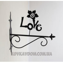 Декоративный кронштейн для подвесных цветов "Love" 001/PPS-67/1581