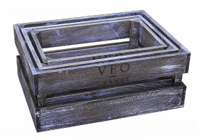 Ящик деревянный декоративный, набор из 3 шт, категория F, 004/DYK6/1595