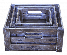 Ящик деревянный декоративный, набор из 3 шт, категория H, 004/DYK8/1597