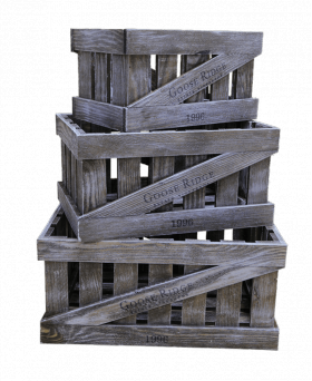 Ящик деревянный декоративный, набор из 3 шт. категория B, 004/DYK2/1388