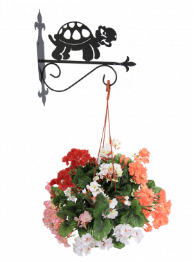 Декоративный настенный кронштейн для подвесных цветов "Черепашка" 001/PPS-66/476