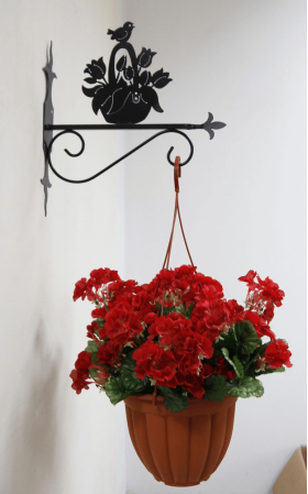 Декоративный кронштейн для подвесных цветов "Корзинка с цветами" 001/КPL/1580