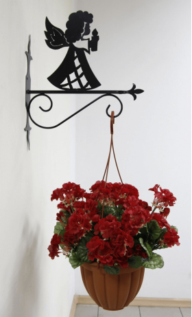 Декоративный кронштейн для подвесных цветов "Силуэт ангела" 001/PPS-70/1585