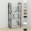 этажерка Коннект-460 в стиле лофт, цвет основания черный, ДСП Белый, фото