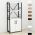 шкаф пенал Коннект-360 в стиле лофт, цвет основания черный, ДСП Белый, фото