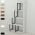 этажерка Сигма-5 в стиле лофт, цвет основания черный, ДСП Белый, фото