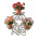 Подставка для цветов на 3 вазона "Сердце"  001/CPB3/1316
