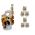 Музыкальная фарфоровая бутылка в наборе "Гуцул со скрипкой", фото 1