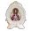 Декоративный фарфоровый медальон "Богородица"