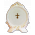 Декоративный фарфоровый медальон "Богородица"